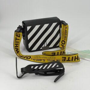 Off-White Leather Diag Flap